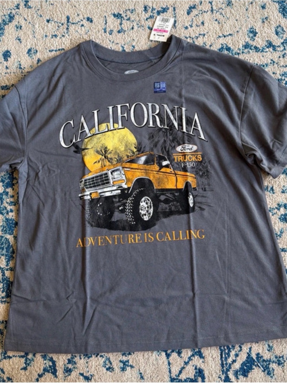 Ford California Graphic Tee - Gray with Yellow Truck